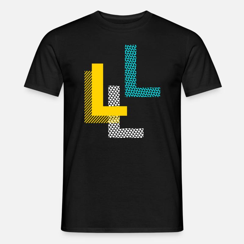 Buchstabe L - Männer T-Shirt - Schwarz