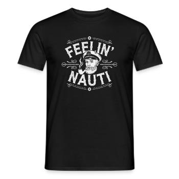 Sensation Nauti | Humour maritime | Capitaine - T-shirt homme - noir - Devant - AI Model Male 178 light (178cm)