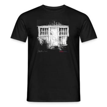 Door of the shed - Men's T-Shirt - black - Front - AI Model Male 178 light (178cm)