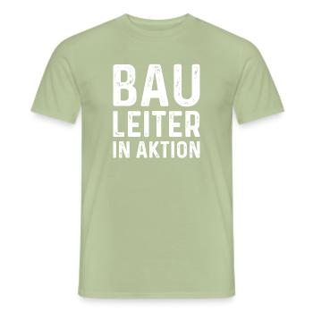 Bauleiter in Aktion - Männer T-Shirt - Sage - Vorne - AI Model Male 178 light (178cm)