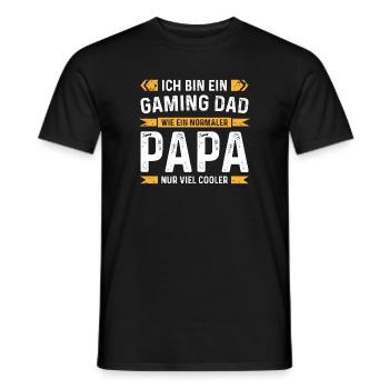 Cooler Gamer Papa - Männer T-Shirt - Schwarz - Vorne - AI Model Male 178 light (178cm)