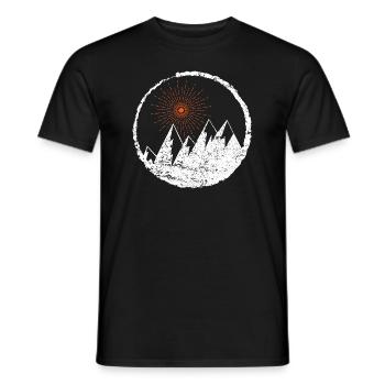 Berge Mountains Berg l Icon Symbol Logo Sonne - Männer T-Shirt - Schwarz - Vorne - AI Model Male 178 light (178cm)