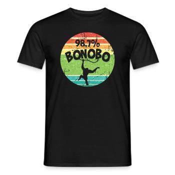 Lustiges Affe Schimpanse DNA - Männer T-Shirt - Schwarz - Vorne - AI Model Male 178 light (178cm)