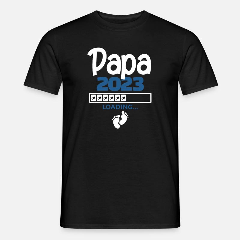 Papa 2023 loading - Männer T-Shirt - Schwarz
