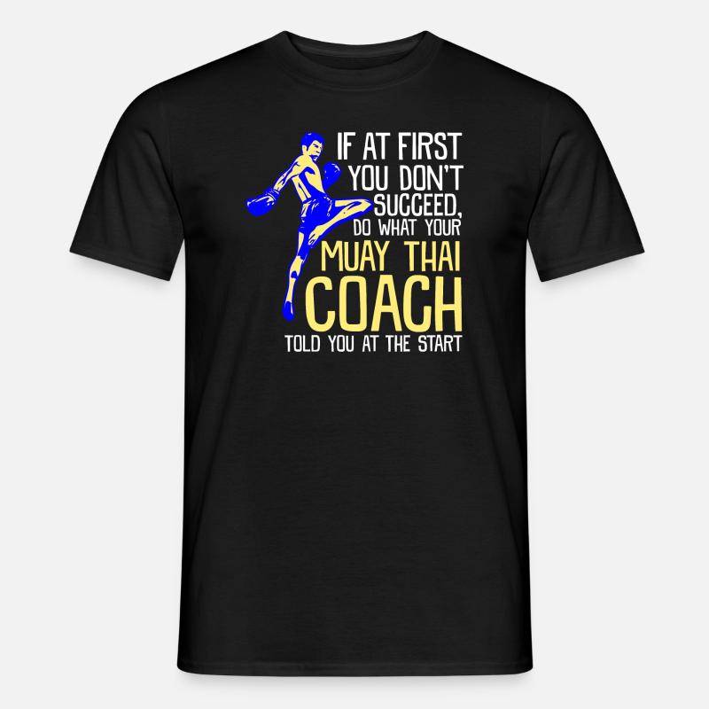 Muay Thai Coach - Männer T-Shirt - Schwarz
