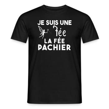 Je suis une fée la fée pachier Cadeau Humoristique - T-shirt homme - noir - Devant - AI Model Male 178 light (178cm)