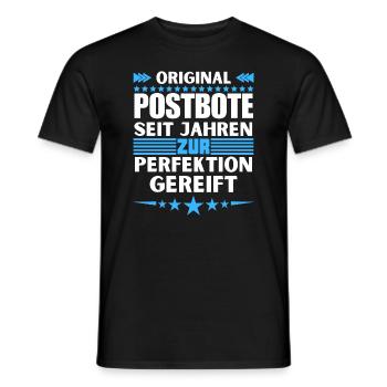 Postman matured to perfection - Men's T-Shirt - black - Front - AI Model Male 178 light (178cm)