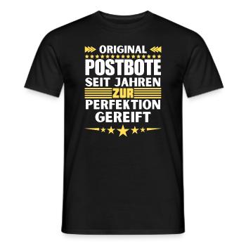 Postman matured to perfection - Men's T-Shirt - black - Front - AI Model Male 178 light (178cm)
