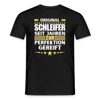 Grinders matured to perfection - Men's T-Shirt - black - Front - AI Model Male 178 light (178cm)