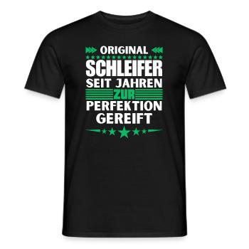Grinders matured to perfection - Men's T-Shirt - black - Front - AI Model Male 178 light (178cm)