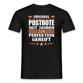 Postman matured to perfection - Men's T-Shirt - black - Front - AI Model Male 178 light (178cm)