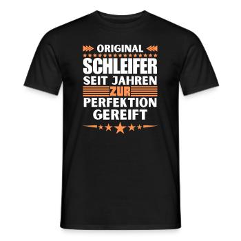 Grinders matured to perfection - Men's T-Shirt - black - Front - AI Model Male 178 light (178cm)