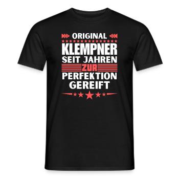 Plumber matured to perfection - Men's T-Shirt - black - Front - AI Model Male 178 light (178cm)