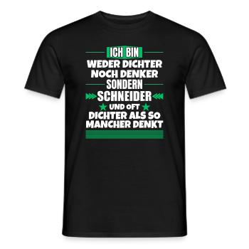 Ni poète ni penseur, mais tailleur - T-shirt homme - noir - Devant - AI Model Male 178 light (178cm)