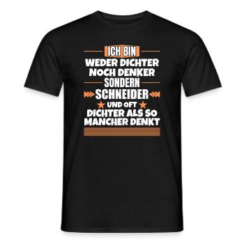 Ni poète ni penseur, mais tailleur - T-shirt homme - noir - Devant - AI Model Male 178 light (178cm)