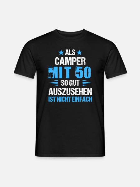 With 50 good-looking camper - Men's T-Shirt - black