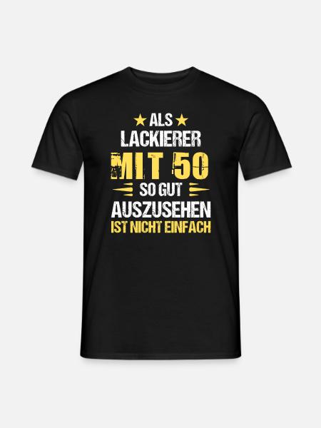 With 50 good-looking painter - Men's T-Shirt - black