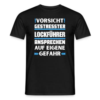 Don't talk to stressed decoy leaders! - Men's T-Shirt - black - Front - AI Model Male 178 light (178cm)