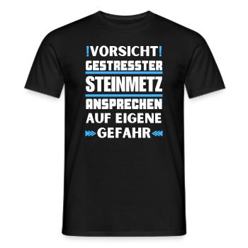 Don't talk to stressed stonemasons! - Men's T-Shirt - black - Front - AI Model Male 178 light (178cm)