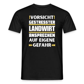 Don't talk to stressed farmer! - Men's T-Shirt - black - Front - AI Model Male 178 light (178cm)