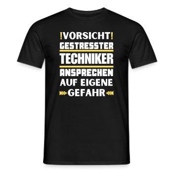 Ne parlez pas à un technicien stressé ! - T-shirt homme - noir - Devant - AI Model Male 178 light (178cm)