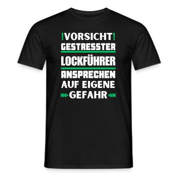 Don't talk to stressed decoy leaders! - Men's T-Shirt - black - Front - AI Model Male 178 light (178cm)