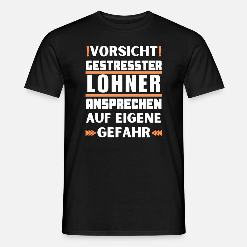 Don't talk to stressed Lohner! - Men's T-shirt - black