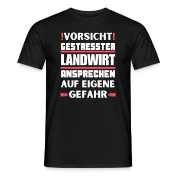 Gestresster Landwirt nicht ansprechen! - Männer T-Shirt - Schwarz - Vorne - AI Model Male 178 light (178cm)