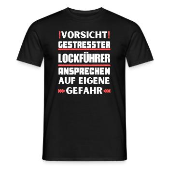Don't talk to stressed decoy leaders! - Men's T-Shirt - black - Front - AI Model Male 178 light (178cm)