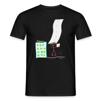 Schulabschluss Strichmännnchen Diplom Lebensweg - Männer T-Shirt - Schwarz - Vorne - AI Model Male 178 light (178cm)