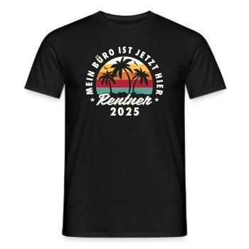 Rentner 2025 Geschenkidee zur Rente - Männer T-Shirt - Schwarz - Vorne - AI Model Male 178 light (178cm)