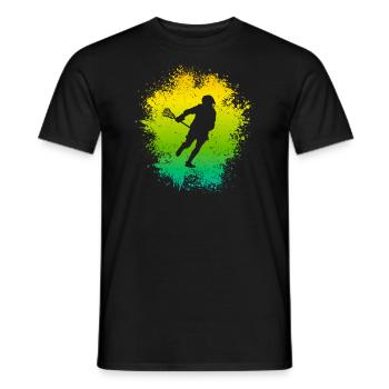 Lacrosse Spieler Kinder Lacrossespieler LAX Junge - Männer T-Shirt - Schwarz - Vorne - AI Model Male 178 light (178cm)