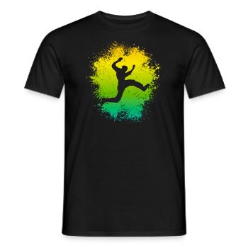 Parkour Runner Enfants Freerunner Freerunning Garçon - T-shirt homme - noir - Devant - AI Model Male 178 light (178cm)