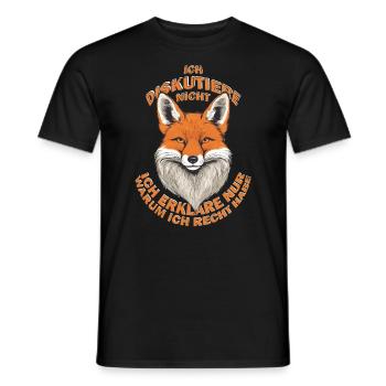 Ich diskutiere nicht, ich erkläre nur warum ich... - Männer T-Shirt - Schwarz - Vorne - AI Model Male 178 light (178cm)