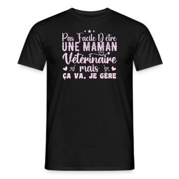 Mama Tierarzt Geschenkidee Beruf Zitat - Männer T-Shirt - Schwarz - Vorne - AI Model Male 178 light (178cm)