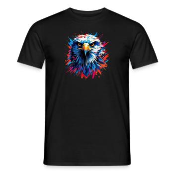 The Eagle - Männer T-Shirt - Schwarz - Vorne - AI Model Male 178 light (178cm)