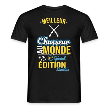 World's Best Hunter - 100% Awesome - Men's T-Shirt - black - Front - AI Model Male 178 light (178cm)