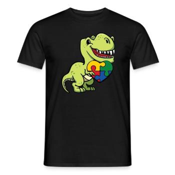 Dinosaures de l'autisme - T-shirt homme - noir - Devant - AI Model Male 178 light (178cm)