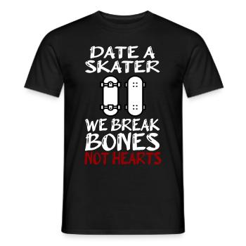 Cadeau de skateboard - T-shirt homme - noir - Devant - AI Model Male 178 light (178cm)