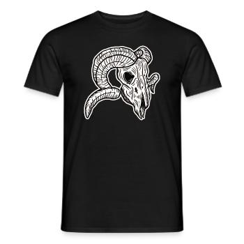 Skull Skeleton Skull Horror Cadeau d’Halloween - T-shirt homme - noir - Devant - AI Model Male 178 light (178cm)