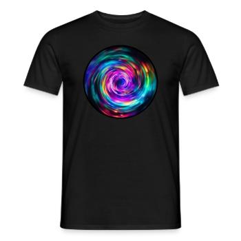 TIME TRAVEL - Men's T-Shirt - black - Front - AI Model Male 178 light (178cm)
