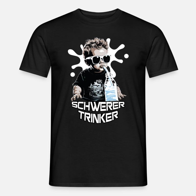 Baby Schwerer Trinker - bunt - Männer T-Shirt - Schwarz