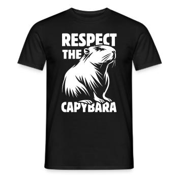 Respect Le Capybara - Spruch - T-shirt homme - noir - Devant - AI Model Male 178 light (178cm)