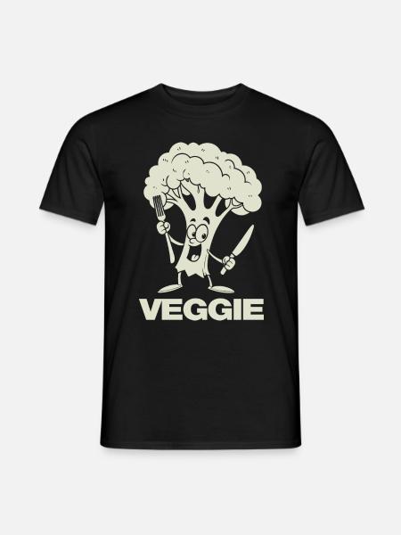 Broccoli Veggie - Vegetables, vegan - Men's T-Shirt - black