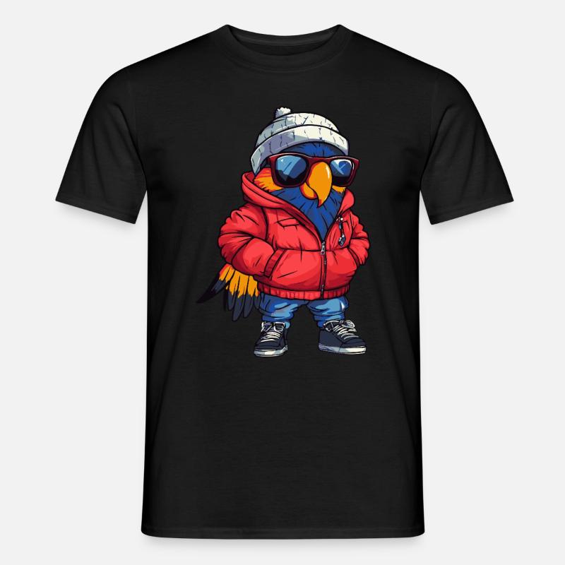 Papagai Cool Comic - Men's T-shirt - black