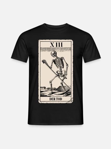 Der Tod – Tarot Karte - Männer T-Shirt - Schwarz