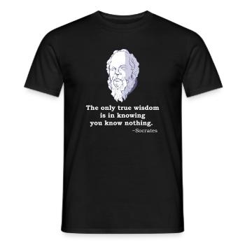 Sokrates Zitat Antike Philosoph Philosophie Spruch - Männer T-Shirt - Schwarz - Vorne - AI Model Male 178 light (178cm)