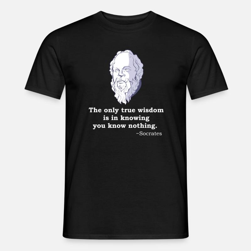 Socrates quote ancient philosopher philosophy saying - Men's T-shirt - black