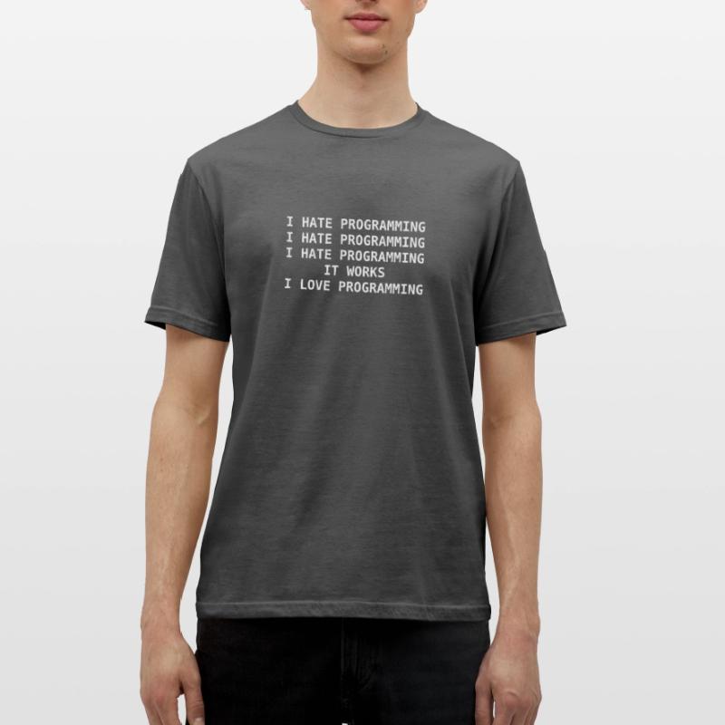 Ich Hasse Programmieren Computer Science Nerd Idee Männer T-Shirt