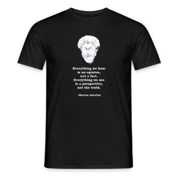 Marcus Aurelius Quote Philosophy Philosopher Stoic - Men's T-Shirt - black - Front - AI Model Male 178 light (178cm)